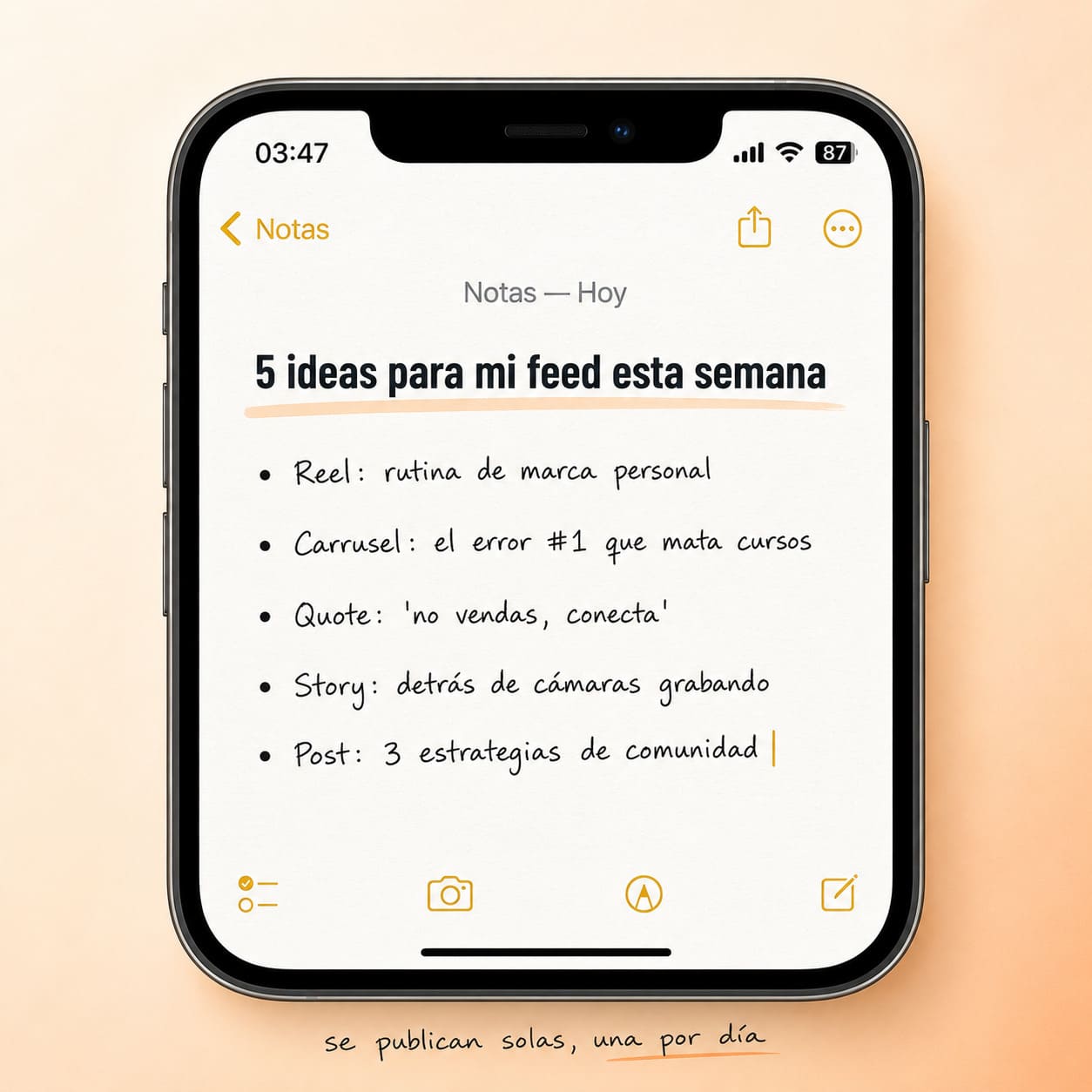 5 ideas para tu feed esta semana